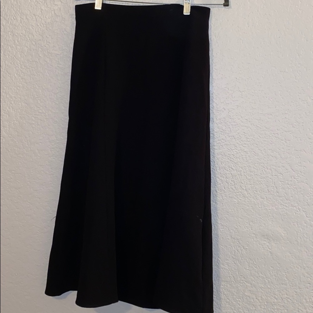 Everly black midi Aline skirt